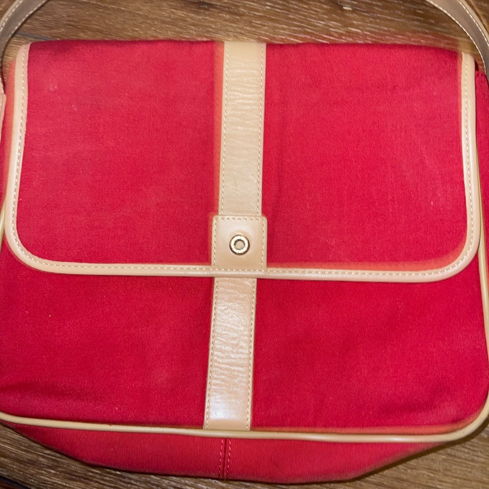 Ecco Red Fabric Women's Purse Bag